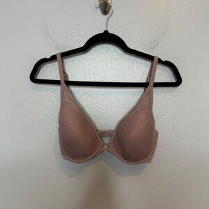 THIRDLOVE mauve 24/7 classic contour plunge bra size 32E